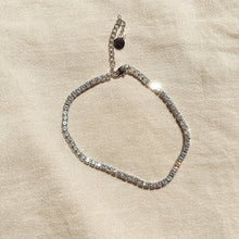 Load image into Gallery viewer, tennis anklet 3mm cz stainless steel waterproof