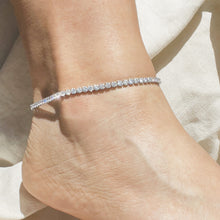 Load image into Gallery viewer, tennis bracelet anklet canada 3mm cubic zircona tennis anklet canada