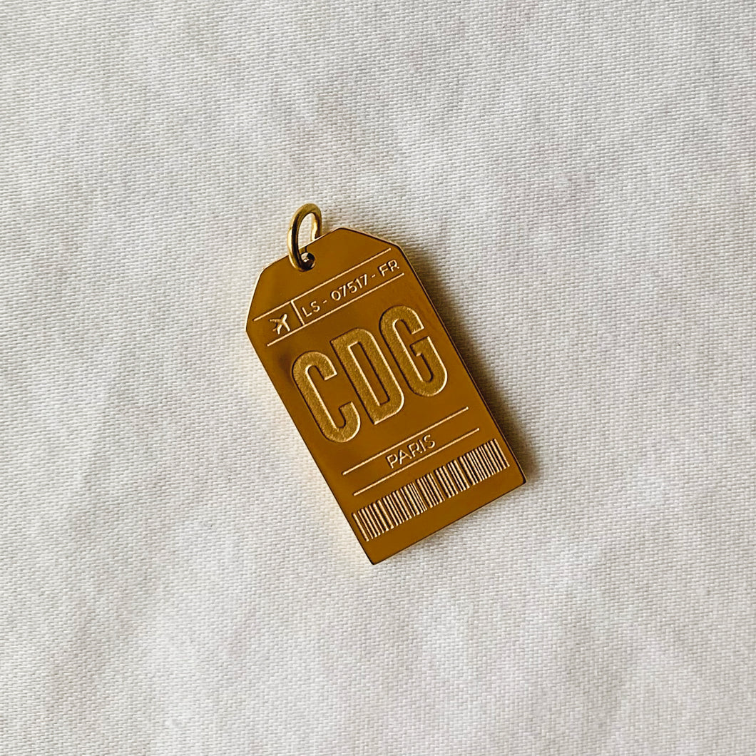 CDG Luggage Tag Pendant (pendant only)
