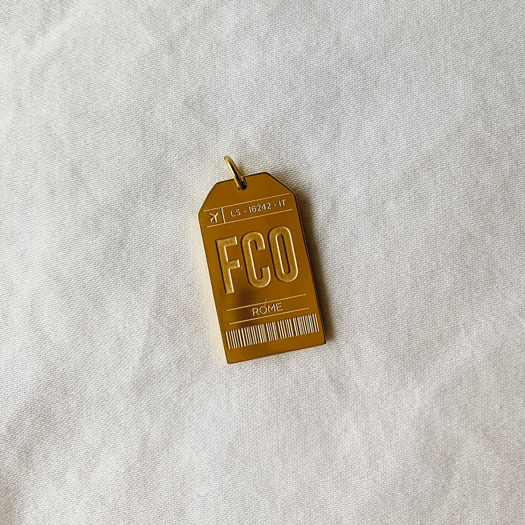 FCO Luggage Tag Pendant (pendant only)
