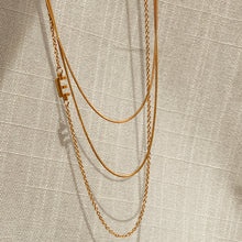 Load image into Gallery viewer, Dainty Herringbone Chain Necklace

