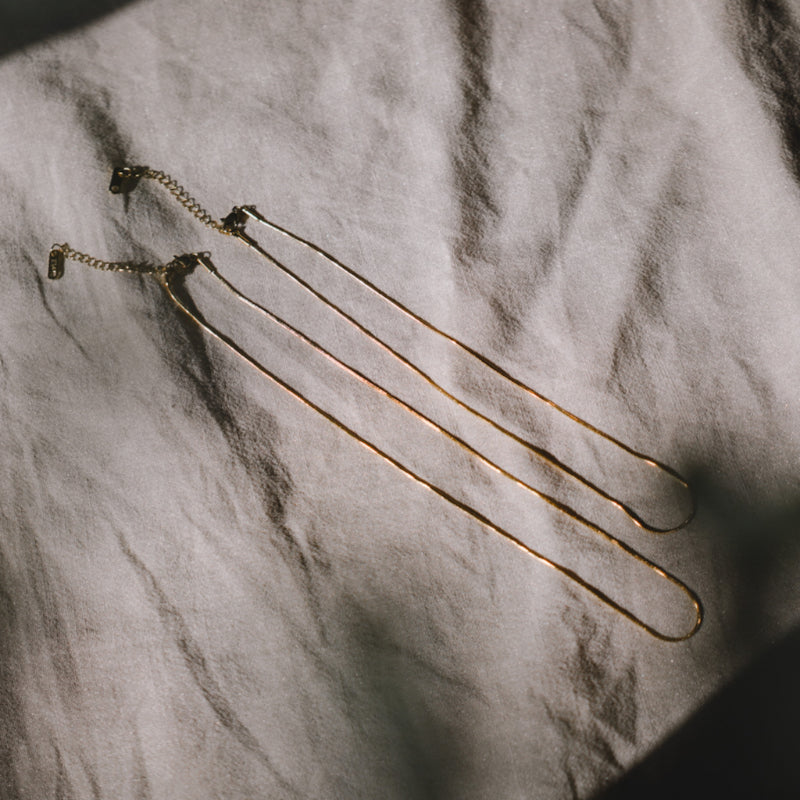 Dainty Herringbone Chain Necklace